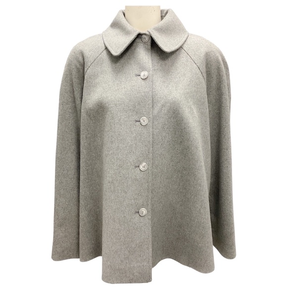 MALEJ GREY WOOL PEA COAT - Picture 1 of 6